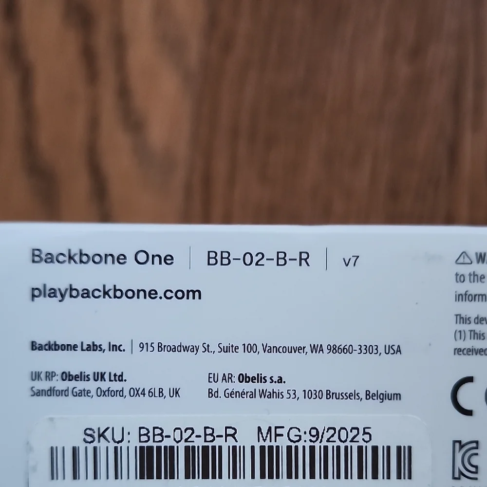 NEW! Backbone One Lightning Black Mobile Gaming Controller for iPhone BB-02-B-R